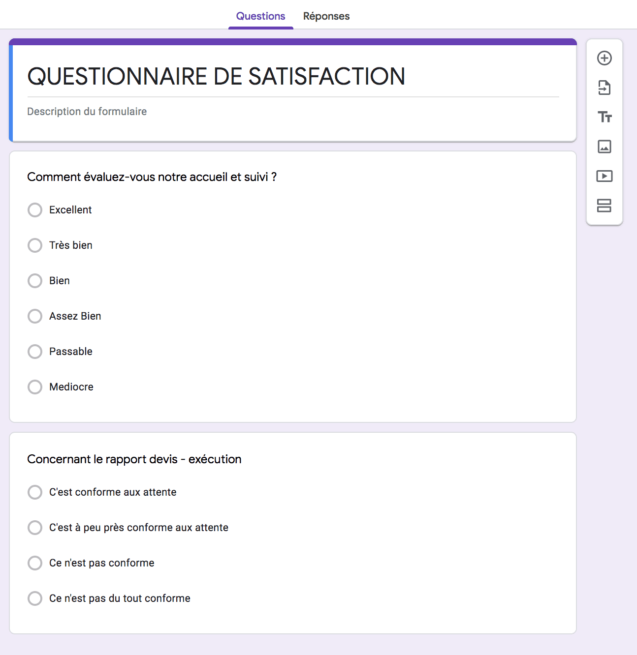 découvrez notre questionnaire de satisfaction destiné à recueillir vos avis et améliorer nos services. participez pour nous aider à mieux répondre à vos attentes et à optimiser votre expérience.