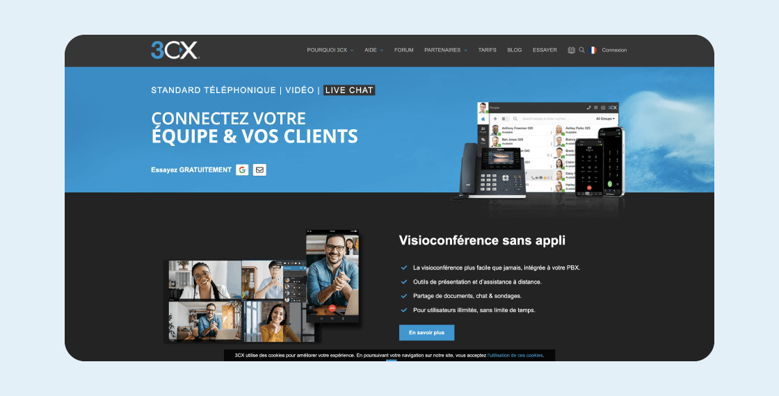 découvrez notre softphone gratuit, une solution intuitive pour passer des appels voip de qualité. profitez d'une interface facile à utiliser, d'une intégration simple avec vos outils préférés et d'une communication fluide, le tout sans frais. essayez-le dès aujourd'hui et révolutionnez votre façon de communiquer !