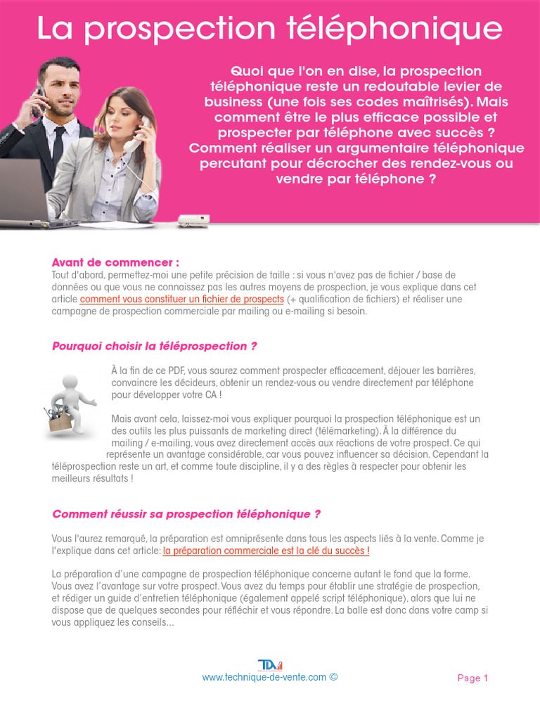 prospection-telephonique-conseils-et-exemples Mail de prospection : exemple et conseils pour réussir dans la téléphonie